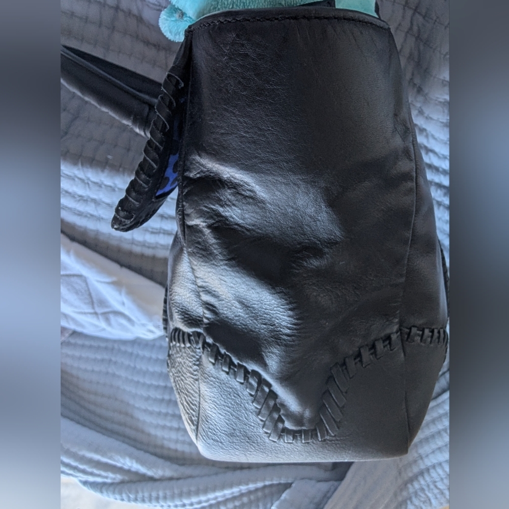 Rebecca Minkoff Black Leather with Gold Logo - Picture 4 of 6